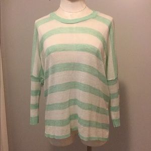 Striped Semi Sheer Sweater - Medium